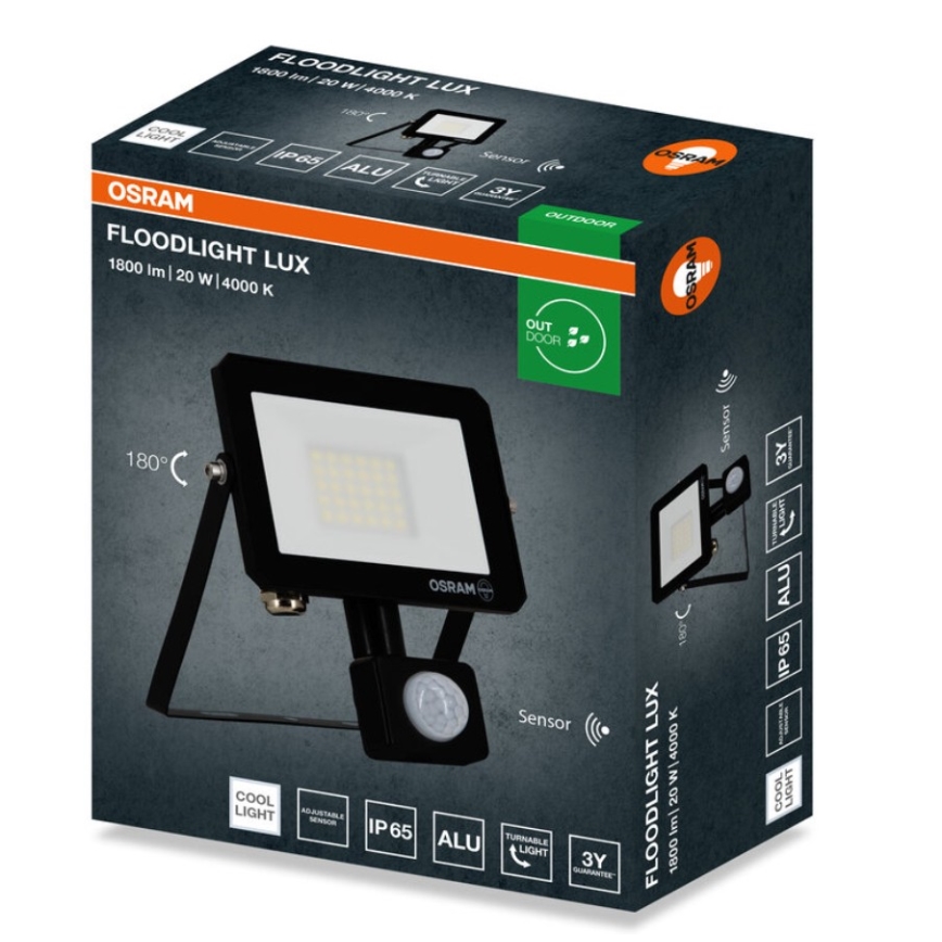 Osram - LED prožektors ar sensoru FLOODLIGHT LED/20W/230V 4000K IP65