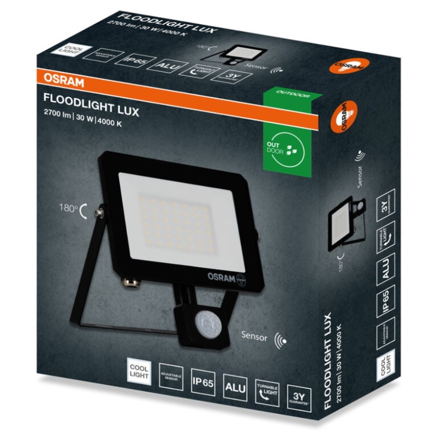 Osram - LED prožektors ar sensoru FLOODLIGHT LED/30W/230V 4000K IP65