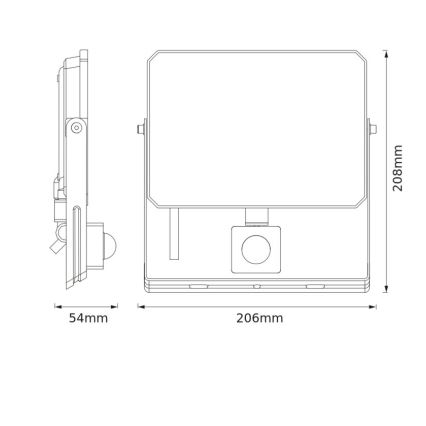 Osram - LED prožektors ar kustības un krēslas sensoru FLOODLIGHT LED/50W/230V 3000K IP65 melns