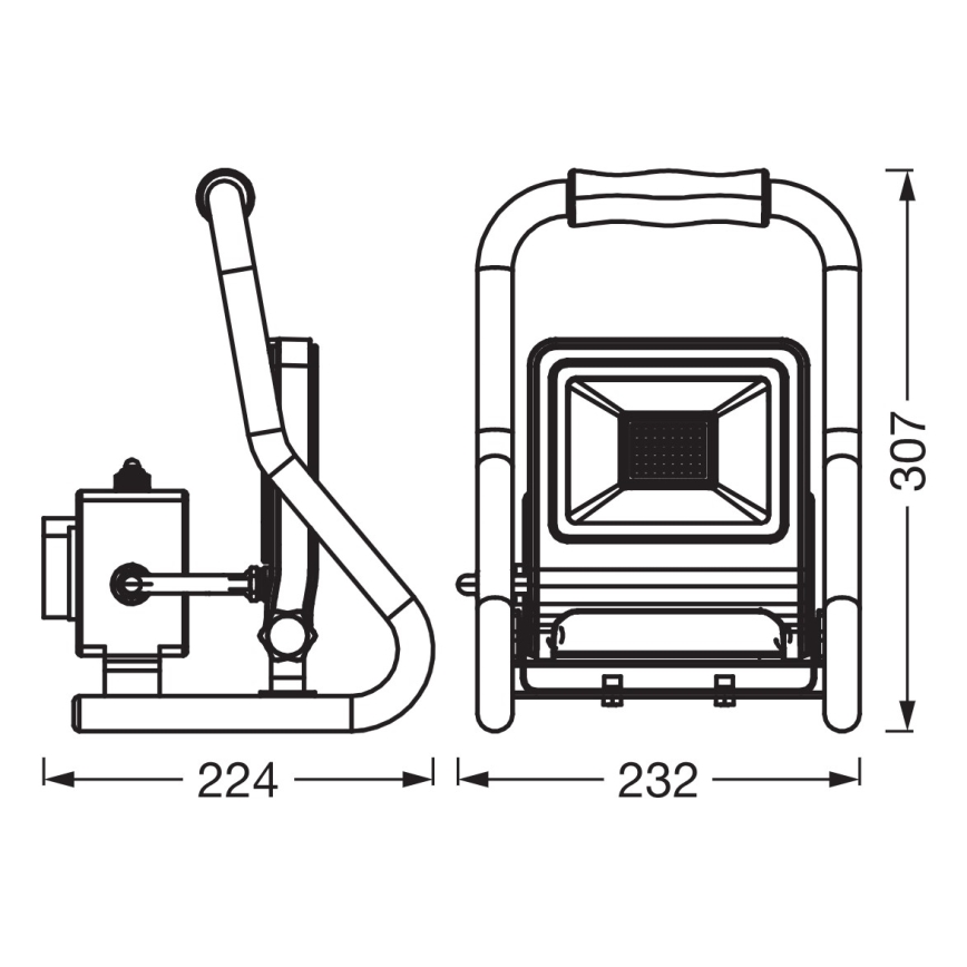 Osram - LED prožektors ar statīvu R-STAND LED/30W/230V 4000K P44 oranžs