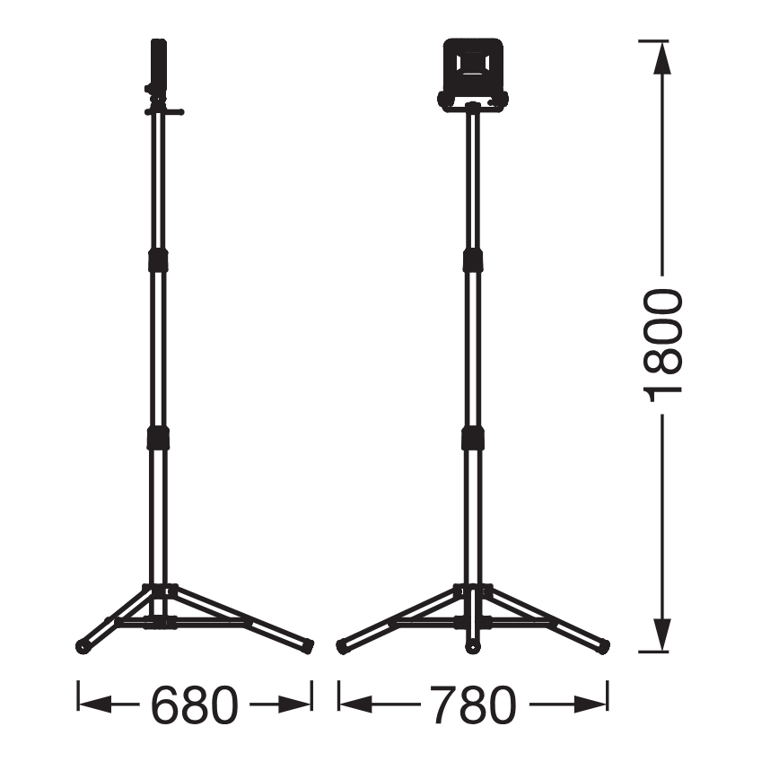 Osram - LED prožektors ar statīvu TRIPOD LED/50W/230V 4000K IP65 oranžs