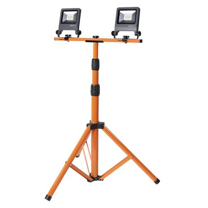 Osram - LED prožektors ar stiprinājumu TRIPOD 2xLED/20W/230V 4000K IP65 oranžs/antracīts