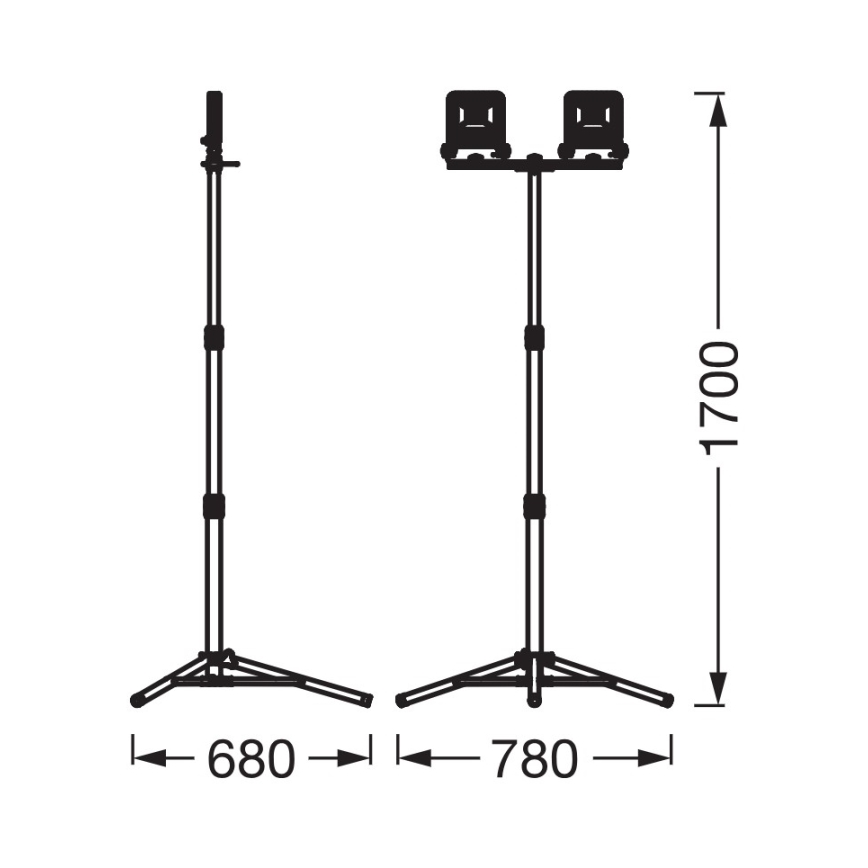 Osram - LED prožektors ar stiprinājumu TRIPOD 2xLED/20W/230V 4000K IP65 oranžs/antracīts