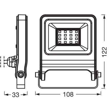 Osram - LED prožektors ENDURA LED/10W/230V 3000K IP65