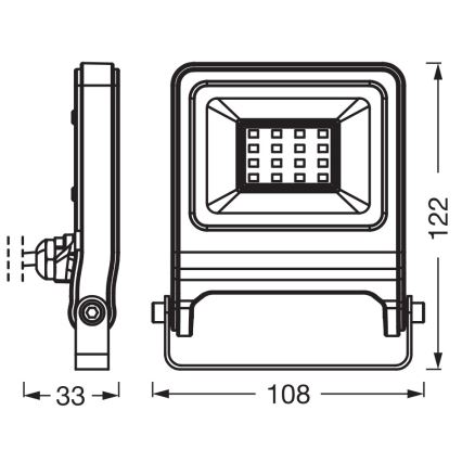 Osram - LED prožektors ENDURA LED/10W/230V 3000K IP65