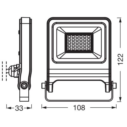 Osram - LED prožektors ENDURA LED/20W/230V 3000K IP65