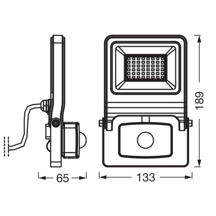 Osram - LED reflektors ar sensoru ENDURA LED/30W/230V IP44