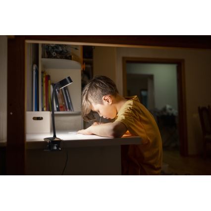 Osram - LED dimējama galda lampa ar skavu OFFICE LINE LED/4,8W/230V 3000/4000/6500K melna