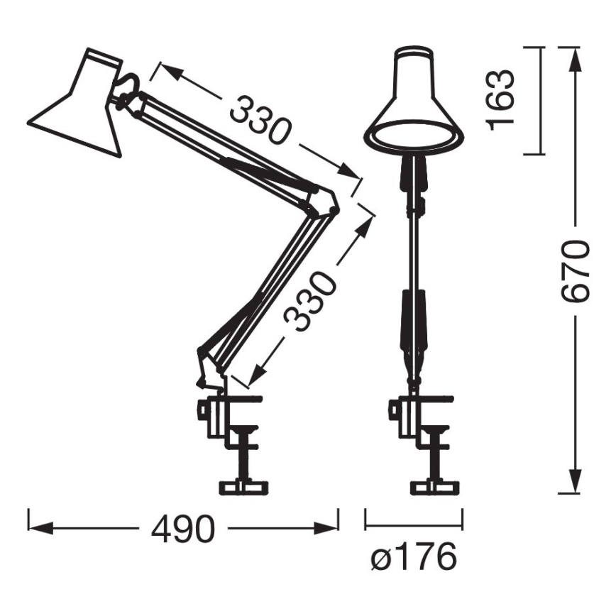 Osram - LED regulējama galda lampa ar skavu OFFICE LINE LED/9W/230V 3000K melna