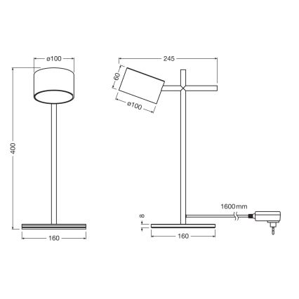 Osram - LED Dimējama skārienvadāma galda lampa DECOR KYOTO LED/12W/230V CRI 90 melna