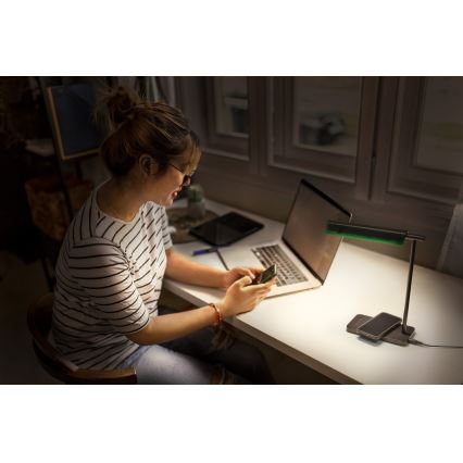 Osram - LED dimmējama galda lampa OFFICE LINE LED/19W/230V 3000/4000/6500K melna