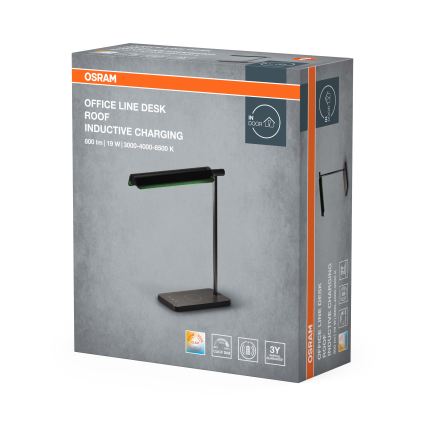 Osram - LED dimmējama galda lampa OFFICE LINE LED/19W/230V 3000/4000/6500K melna