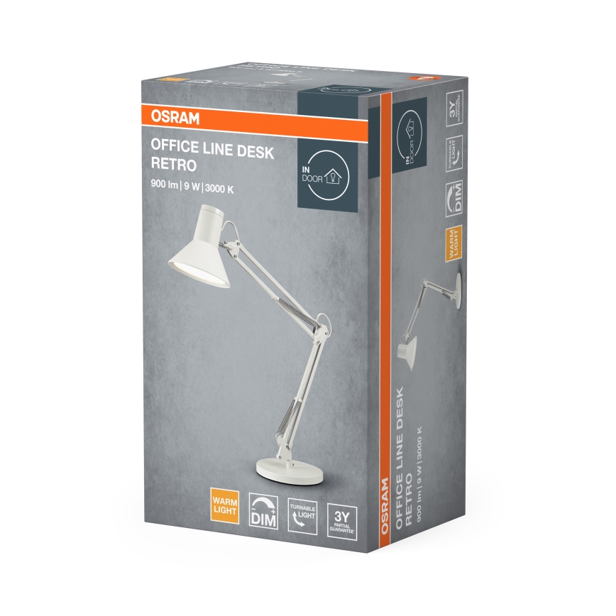 Osram - LED regulējamā galda lampa OFFICE LINE LED/9W/230V 3000K balta