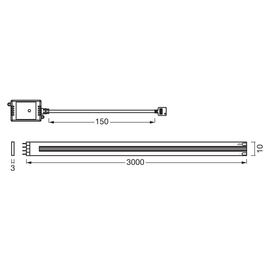 Osram - LED regulējamā lente SMART+ COB 3m LED/14W/230V 2700-6500K Wi-Fi