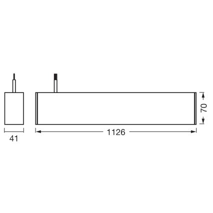 Osram - regulējams piekaramais LED lustrs uz troses OFFICE LINE LED/42W/230V 4000K 112,6 cm melns