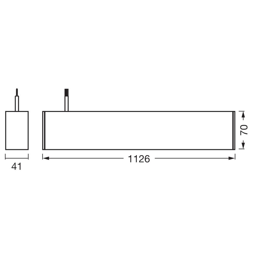 Osram - regulējams piekaramais LED lustrs uz troses OFFICE LINE LED/42W/230V 4000K 112,6 cm melns