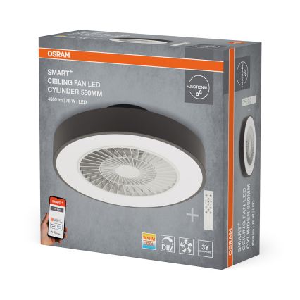 Osram - aptumšojams LED griestu gaismeklis ar ventilatoru SMART+ LED/78W/230V 3000-6500K Wi-Fi + tālvadības pults