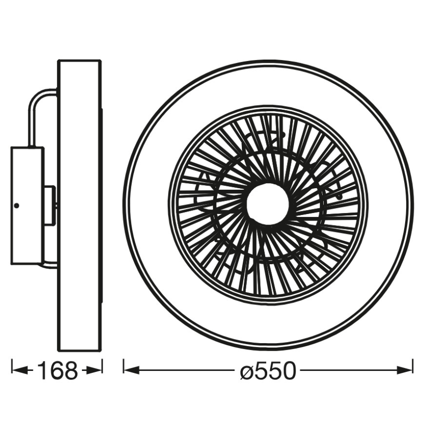 Osram - aptumšojams LED griestu gaismeklis ar ventilatoru SMART+ LED/78W/230V 3000-6500K Wi-Fi + tālvadības pults