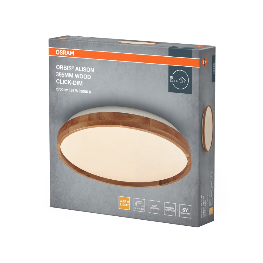 Osram - dimējama LED griestu lampa ORBIS ALISON LED/24W/230V Ø 39,5 cm bēša