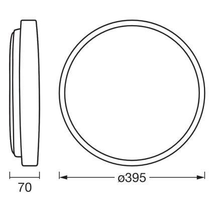 Osram - dimējama LED griestu lampa ORBIS ALISON LED/24W/230V Ø 39,5 cm bēša