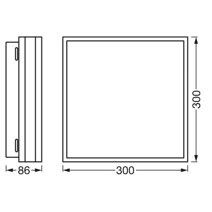 Osram - LED Aptumšojams griestu gaismeklis SMART+ MAGNET LED/24W/230V 30x30 cm 3000-6500K Wi-Fi