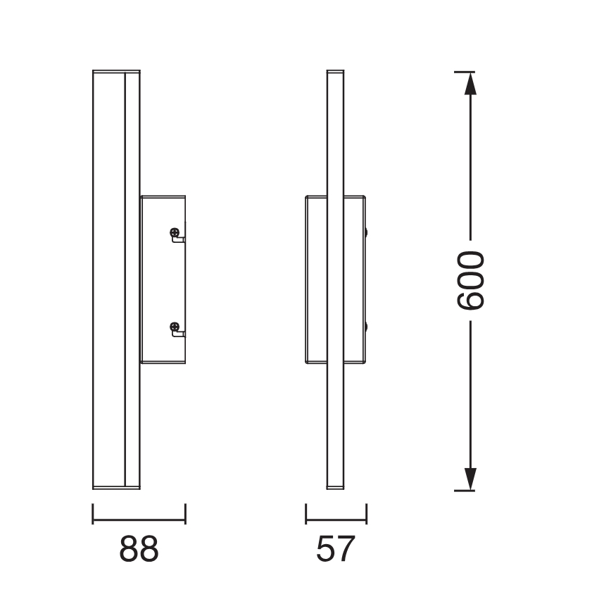 Osram - LED ar regulējamu spilgtumu vannas istabas spoguļa apgaismojums ORBIS MIRROR LED/10W/230V 3000/4000K 60 cm IP44 melns
