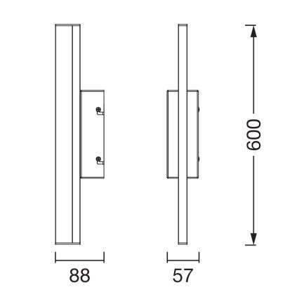 Osram - Regulējams LED spoguļa apgaismojums ORBIS MIRROR LED/10W/230V 3000/4000K 60 cm IP44