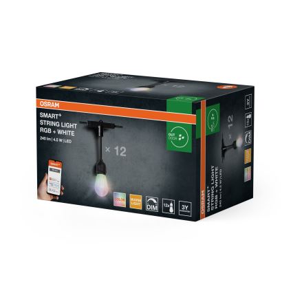 Osram - Regulējama RGB LED āra virtene SMART+ STRING 12xLED/230V 7,47m IP44 Wi-Fi