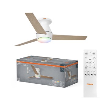 Osram - LED RGB aptumšojams griestu ventilators NORDES LED/18W/230V 3000-6500K + tālvadības pults