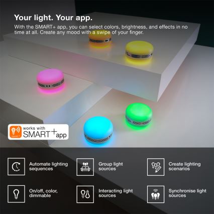 Osram - LED RGB regulējams skaļrunis SMART+ MACARON LED/1,75W/3,7V 450 mAh dzeltena