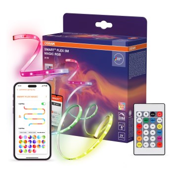 Osram - LED RGB dimmējama lente SMART+ MAGIC FLEX 5m LED/24W/230V Wi-Fi + tālvadības pults