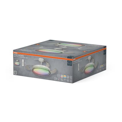 Osram - LED RGB Regulējama griestu lampa ar ventilatoru CIERZO LED/35W/230V 3000-6500K + tālvadības pults