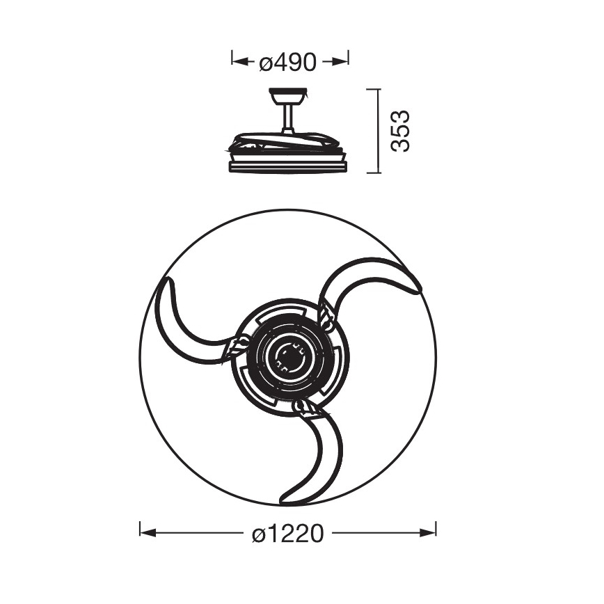 Osram - LED RGB Regulējama griestu lampa ar ventilatoru CIERZO LED/35W/230V 3000-6500K + tālvadības pults