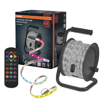Osram - LED RGB regulējama āra lente FLEX 20m LED/135W/230V IP65 + tālvadība
