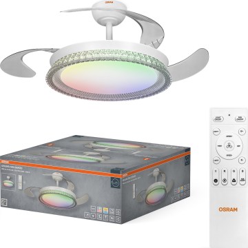 Osram - LED RGB Regulējama griestu lampa ar ventilatoru CIERZO LED/35W/230V 3000-6500K + tālvadības pults