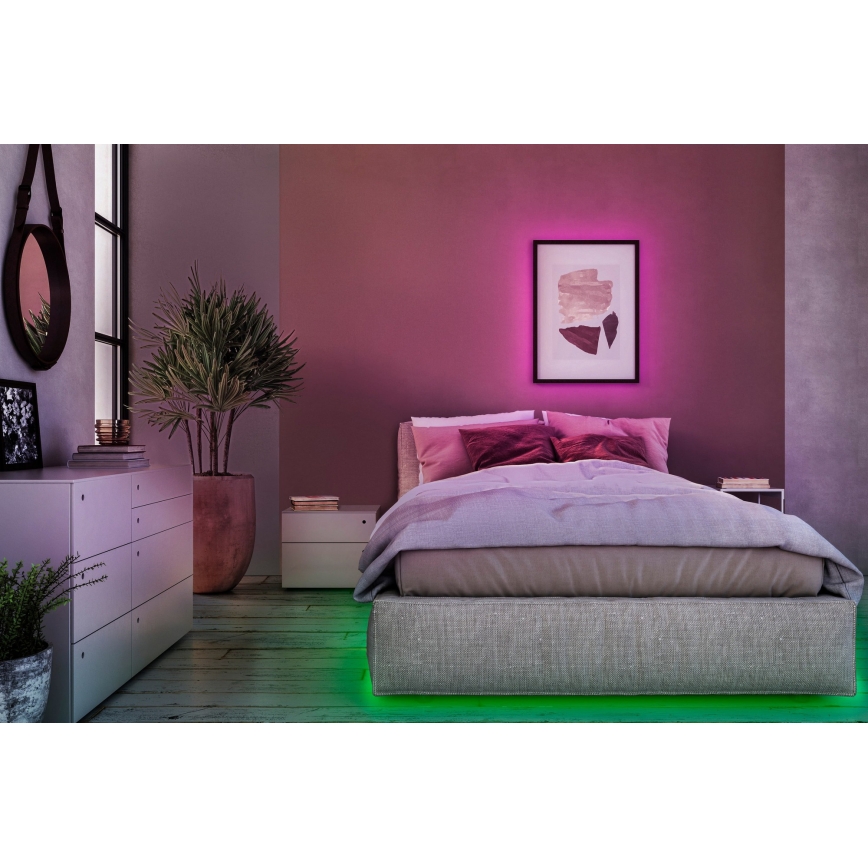 Osram - LED RGB dimmējama lente FLEX BATTERY 5m LED/5W/4xAA + tālvadības pults