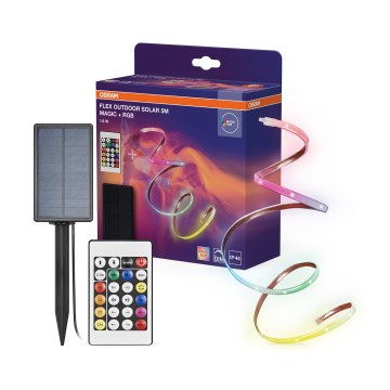 Osram - LED RGBW aptumšojama saules lente FLEX MAGIC 5m LED/1,6W/3,7V 2000 mAh IP44 + tālvadība