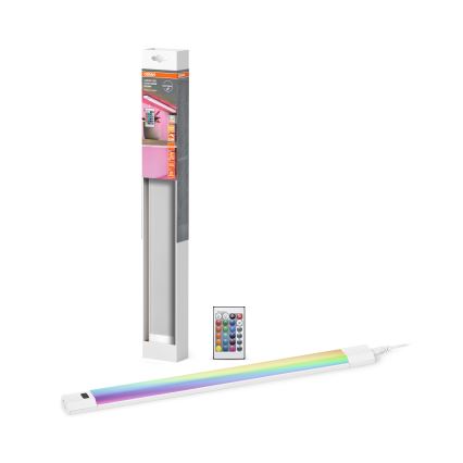 Osram - LED RGBW ar regulējamu spilgtumu apakšskapja gaismeklis ar kustības sensoru LINEAR EDGE LED/8W/230V 50 cm, balts + tālvadība