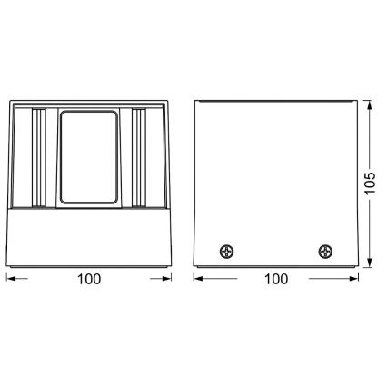 Osram - LED RGBW aptumšojams āra sienas gaismeklis SMART+ BEAM LED/8W/230V 3000-6500K IP44 Wi-Fi