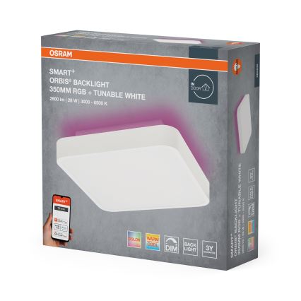Osram - LED RGBW dimējams griestu gaismeklis SMART+ ORBIS LED/28W/230V 35x35 cm 2700-6500K Wi-Fi