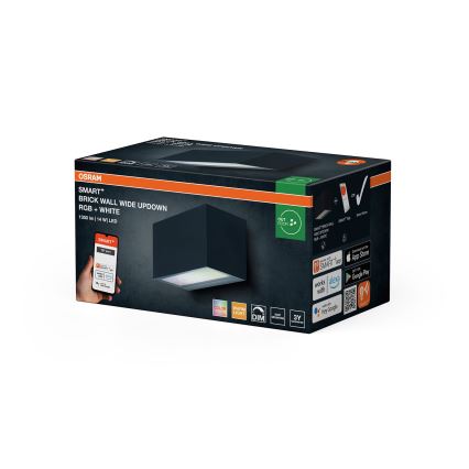 Osram - LED RGBW aptumšojams āra sienas gaismeklis SMART+ BRICK LED/14W/230V IP44 Wi-Fi