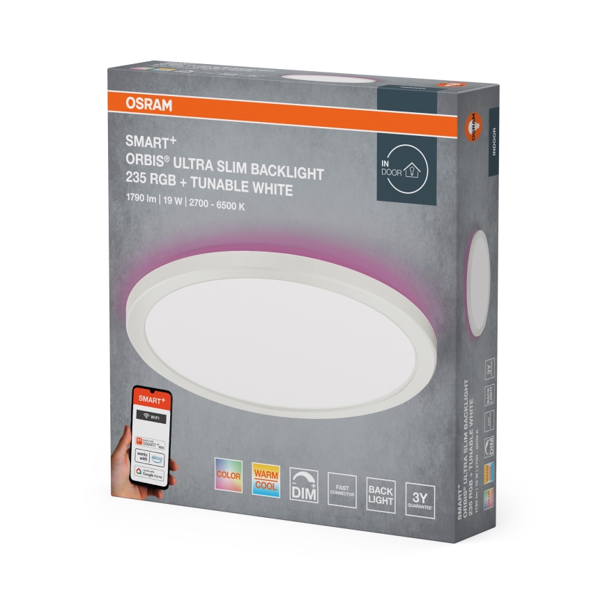 Osram - LED RGBW aptumšojama griestu lampa SMART+ ORBIS LED/19W/230V Ø 23,5 cm 2700-6500K Wi-Fi