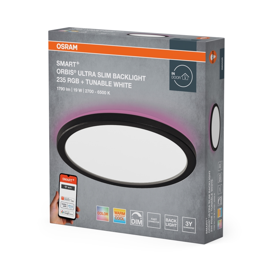 Osram - LED RGBW ar regulējamu spilgtumu griestu gaismeklis SMART+ ORBIS LED/19W/230V diametrs 23,5 cm 2700-6500K Wi-Fi