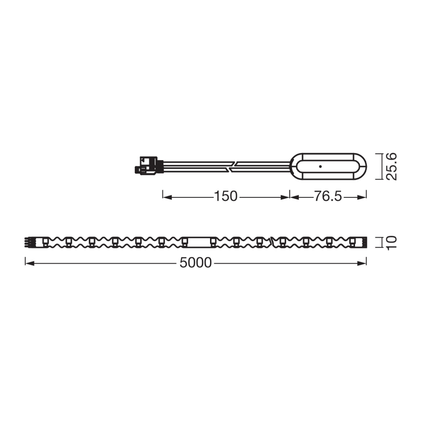 Osram - LED RGBW dimējama lente FLEX 5m LED/10W/230V + ar tālvadības pulti