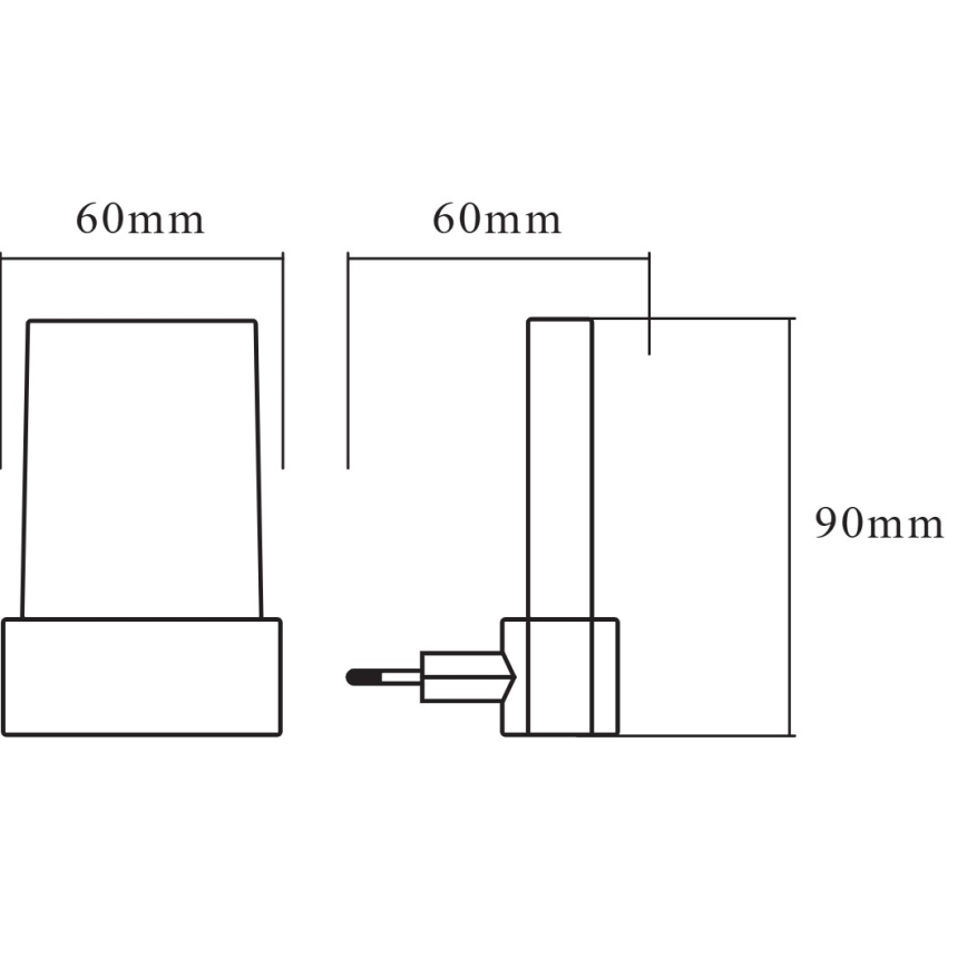 Osram - LED RGBW Nakts gaisma ar sensoru LUNETTA LED/0,28W/230V