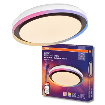 Osram - LED RGBW regulējama griestu lampa SMART+ MAGIC LED/38W/230V diametrs 49 cm melna 2700-6500K Wi-Fi