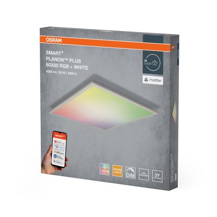 Osram - LED RGBW aptumšojams griestu gaismeklis SMART+ PLANON LED/36W/230V 60x60 cm Wi-Fi