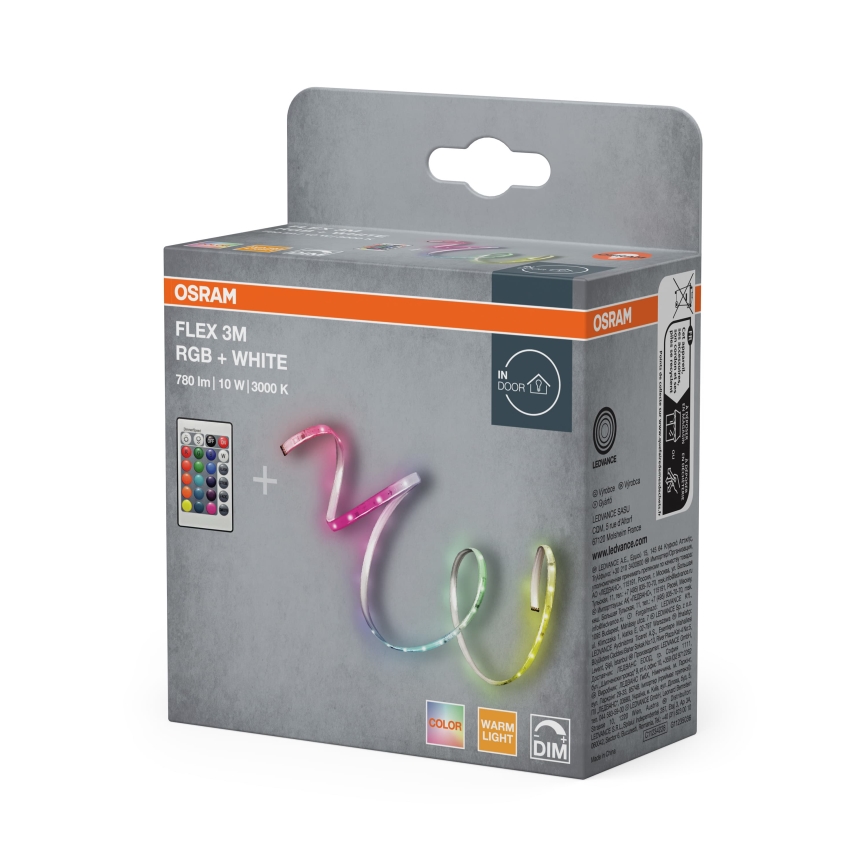 Osram - LED RGBW regulējama lente FLEX 3m LED/10W/230V + tālvadības pults