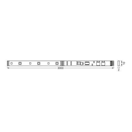 Osram - LED RGBW regulējama lente FLEX 3m LED/10W/230V + tālvadības pults