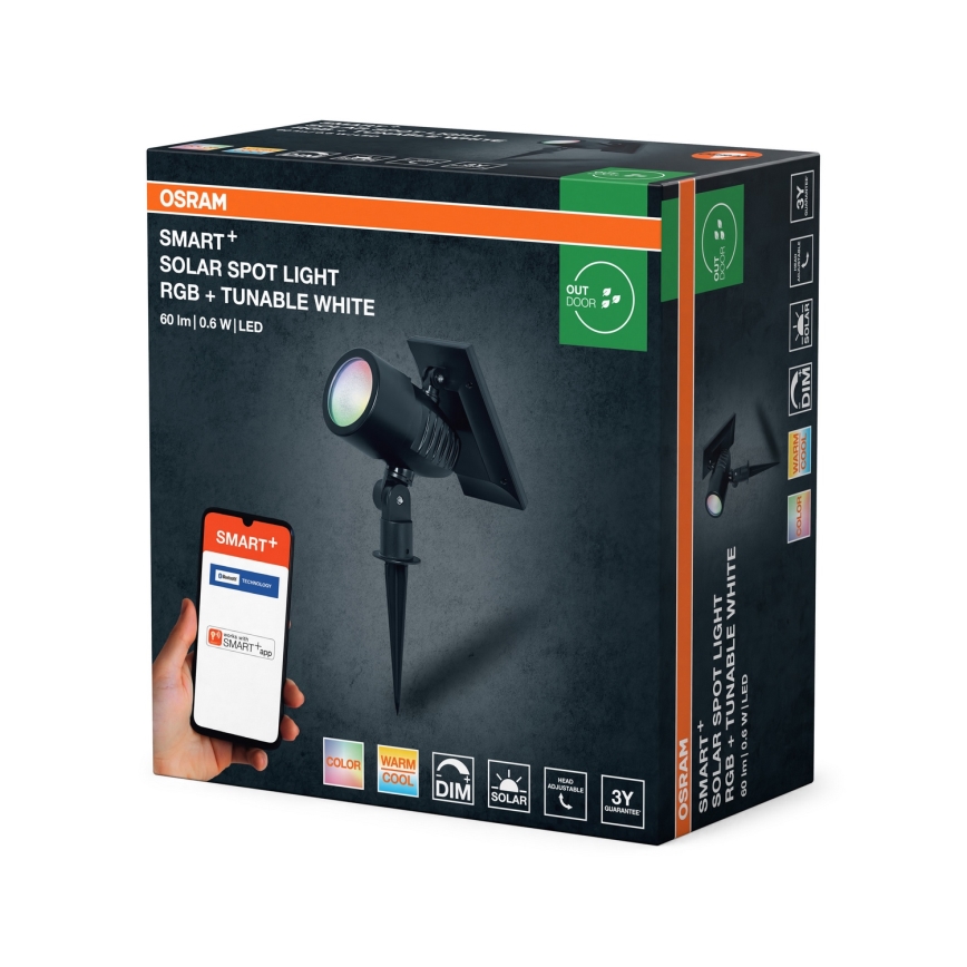 Ledvance - LED RGBW regulējama saules lampa SMART+ SOLAR LED/0,6W/3,7V 2000 mAh 3000-6500K IP44